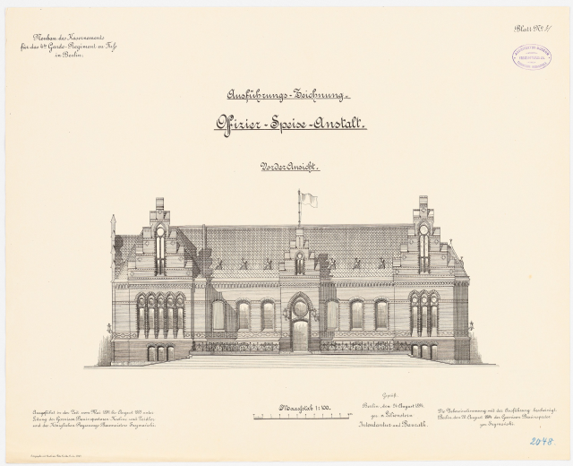 Schwarz-weiß-Zeichnung des Reichstagsgebäudes, des Hauptsaals des Deutschen Parlaments in Berlin, mit einer Flagge oben drauf und begleitendem Text.