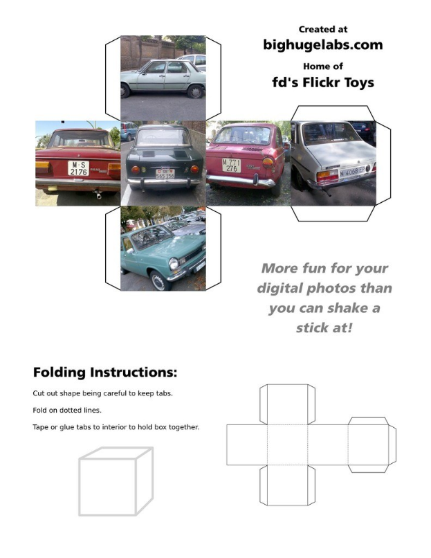 Präsentation mit Fahrzeugen auf einer Straße und sichtbarem Text.