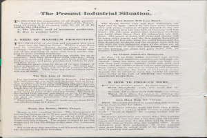 Ein offenes Buch mit dem Titel "Die aktuelle Industrielle Situation" auf einem schwarzen Hintergrund.
