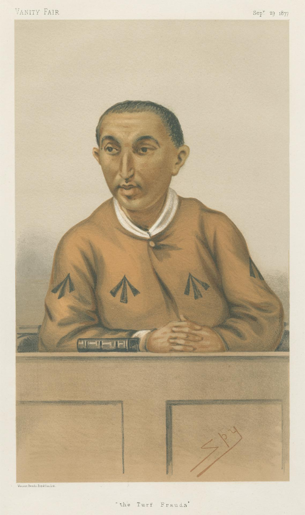 Ein Mann in einem weißen Hemd und dunklen Hosen sitzt an einem Tisch mit einem ernsthaften Ausdruck, mit dem Text "Die Rasenbetrüger" unten im Bild.